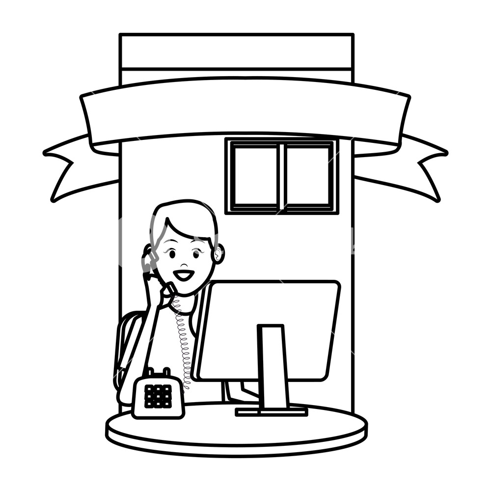 1000x1000 Costumer Support Services Woman With Telephone And Computer