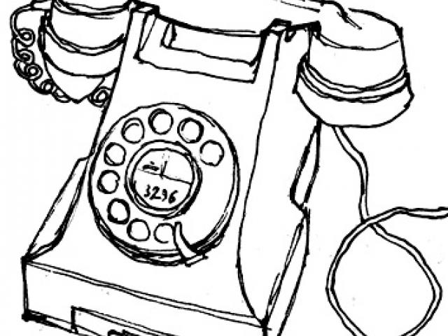 640x480 Drawn Telephone Line Drawing