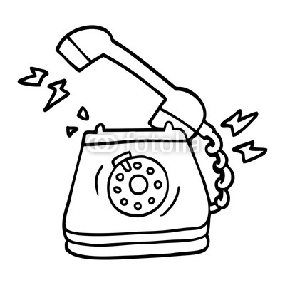 400x400 Line Drawing Cartoon Old Rotary Dial Telephone Buy Photos Ap