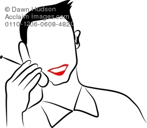 300x262 Clipart Illustration Of Simple Line Drawing Of A Portrait Of A Man