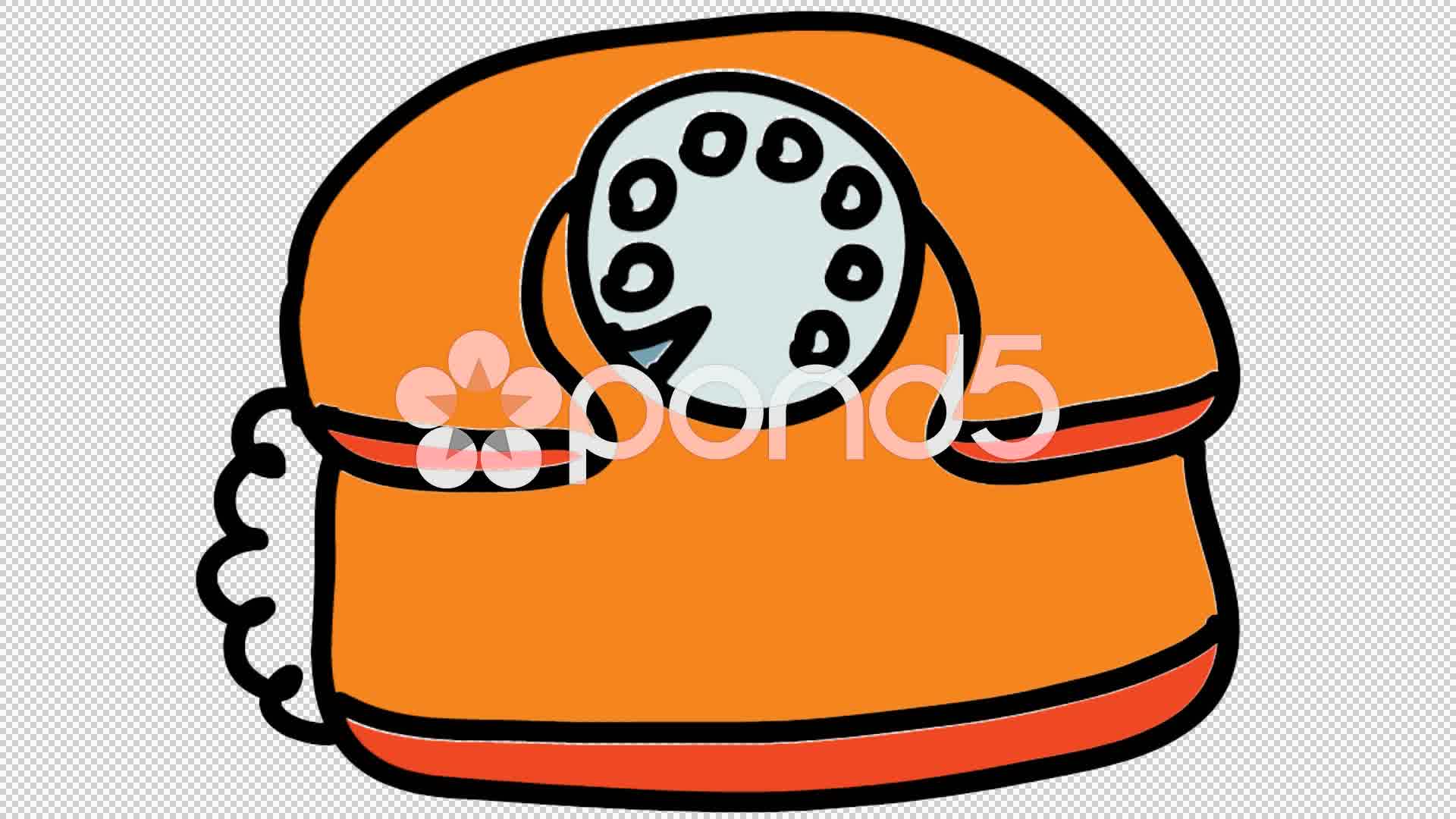 1920x1080 Old Telephone Cartoon Line Drawing Illustration Animation