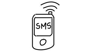 320x180 Sms Messag Mobile Phone Line Drawing Illustration Animation