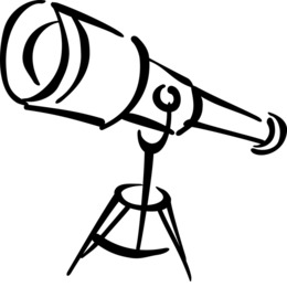 260x260 download telescope cartoon transparent clipart telescope drawing