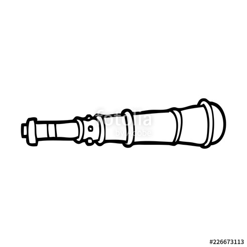 500x500 Line Drawing Cartoon Telescope Stock Image And Royalty Free