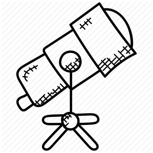 512x512 astronomy, search, spyglass, telescope, vision icon