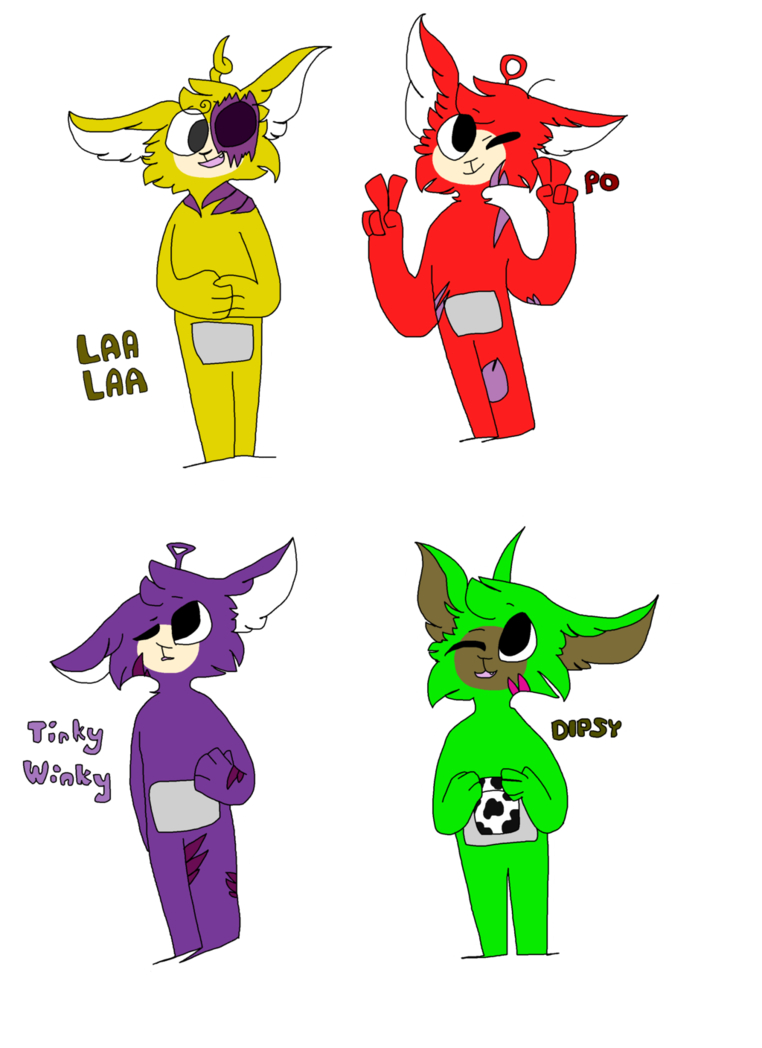 762x1048 batch is out!! here's the four main teletubbies