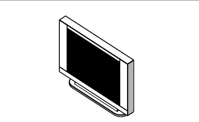 650x400 Flat Television Block Cad Drawing Details Dwg