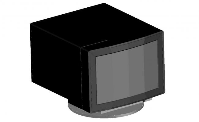 650x400 Old Television Block Cad Drawing Details Dwg