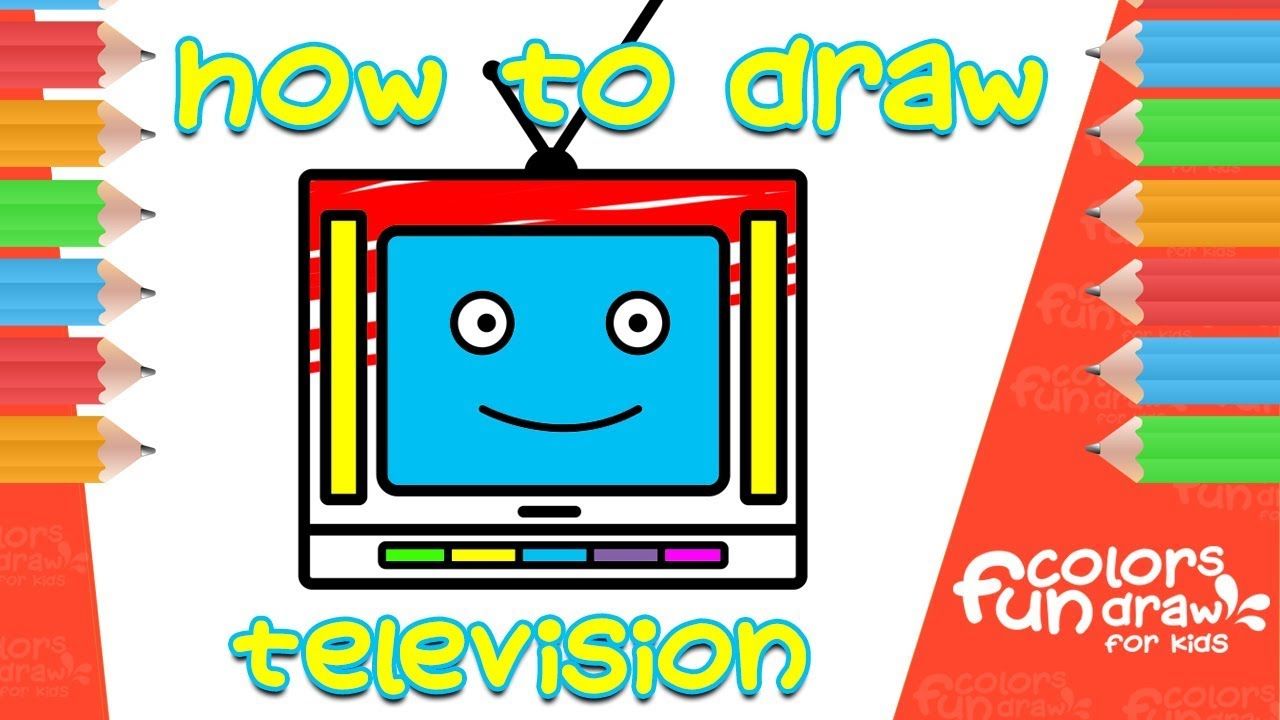 1280x720 Television Drawing Coloring For Kids Coloring Pages