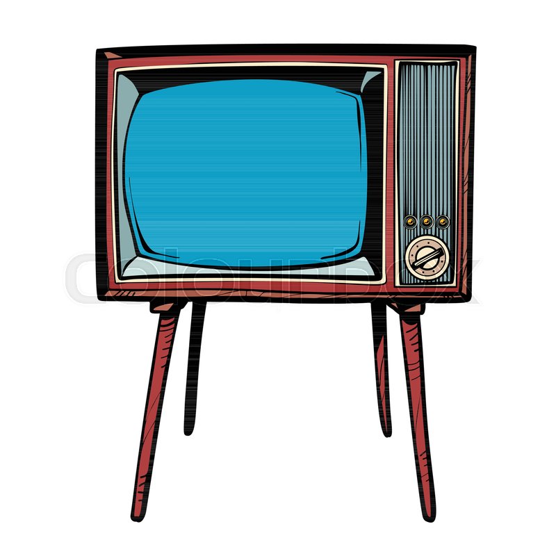 800x800 Retro Tv Television News And Stock Vector Colourbox