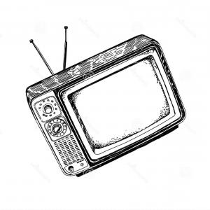 300x300 Stock Photo Old Handheld Radio Television Set Isolated Vintage