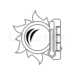 320x320 Sun And Thermometer With High Stock Vector Colourbox