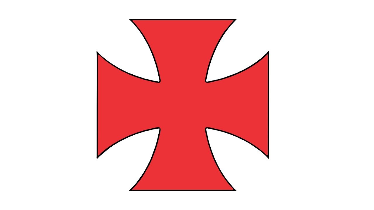 1280x720 how to draw the malta cross logo
