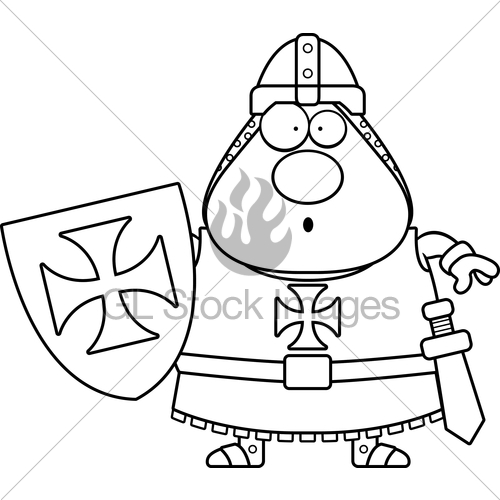 500x500 Surprised Cartoon Templar Gl Stock Images