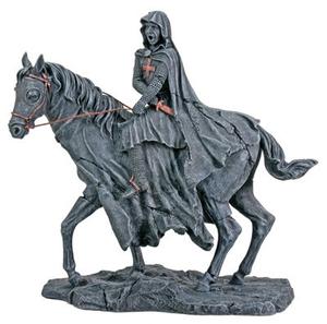 300x297 Templar Knight Drawing Sword On Horse Statue