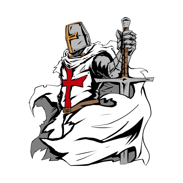 Best Collections Knight Kneeling With Sword Drawing.