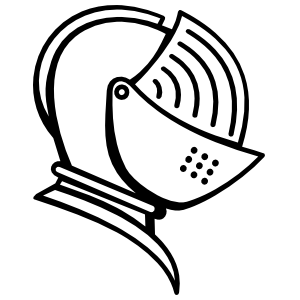 300x300 Templar Knight Helmet Armor Sticker