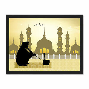 300x300 Painting Drawing Temple Snake Charmer India Cobra Art Large Framed