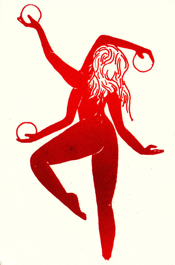 594x900 Temple Dancer Drawing