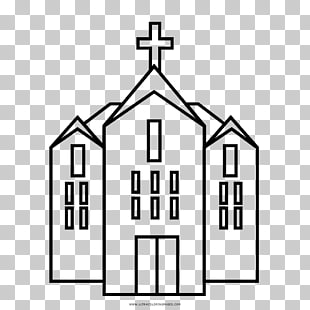 310x310 Coloring Book Drawing Church Child Temple, Church Posters Png