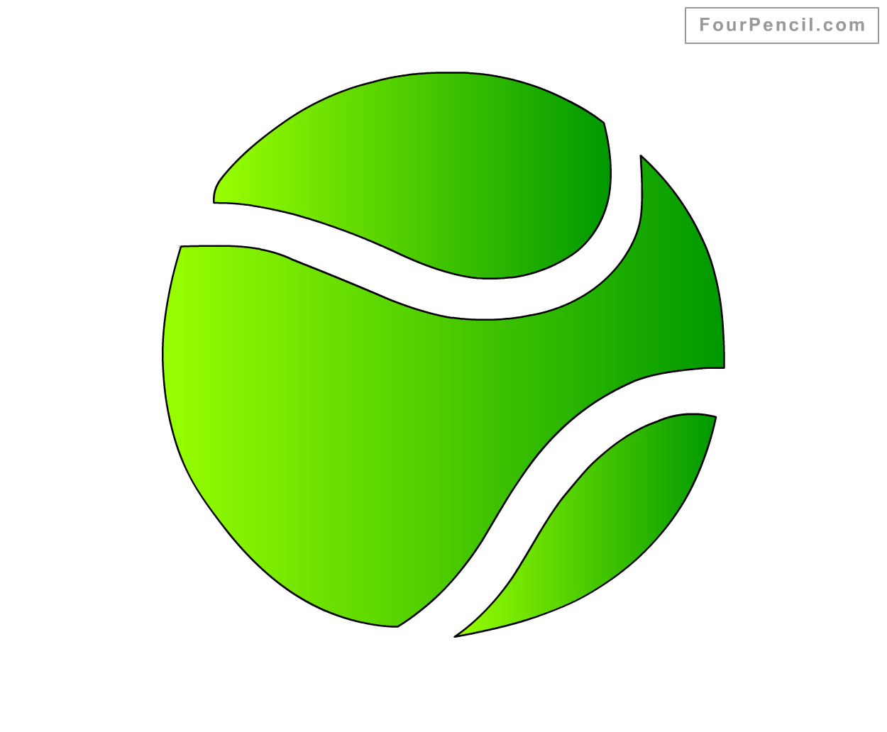 1250x1032 How To Draw Tennis Ball For Kids Step