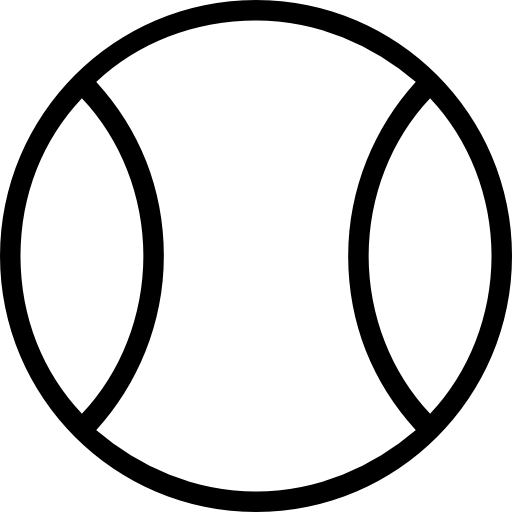 512x512 Tennis Ball Outlined Object Symbol