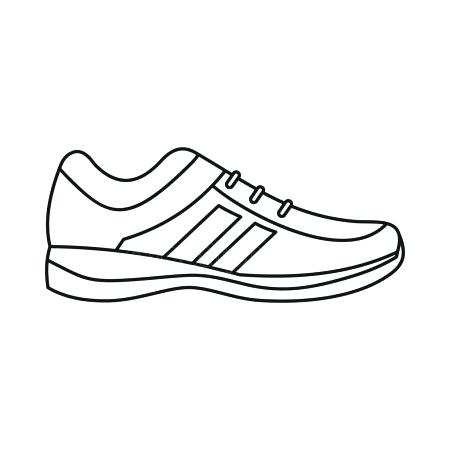 450x450 Tennis Shoe Outline Men Sneakers Icon Outline Style Tennis Shoe