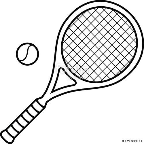 500x500 Big Tennis Racket Tennis Ball Stock Image And Royalty Free Vector