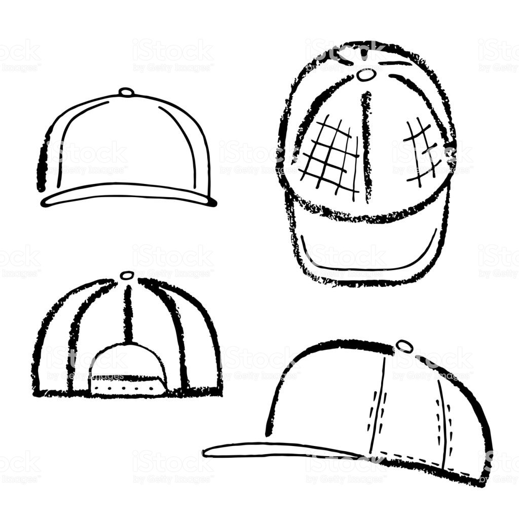 1024x1024 Baseball Sketch Drawing Vector Awesome Baseball Tennis Rap Cap