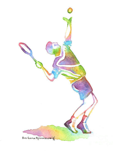476x600 Tennis Player Painting