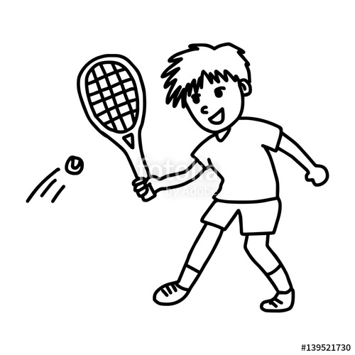 Tennis Player Drawing | Free download on ClipArtMag