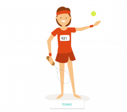 250x222 Athlete Drawing Tennis Player, Picture