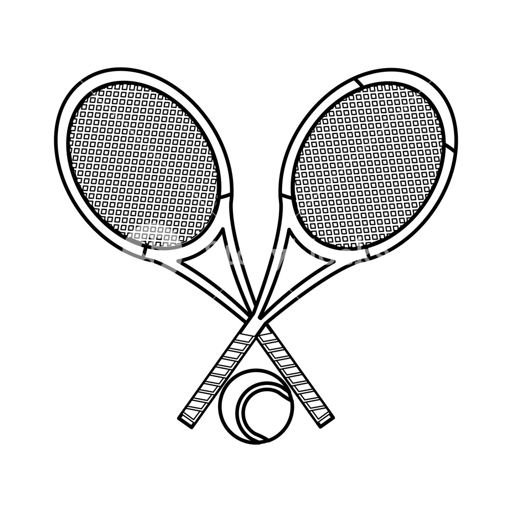 1000x1000 Tennis Racket Of Sport Competition And Game Theme Isolated Design