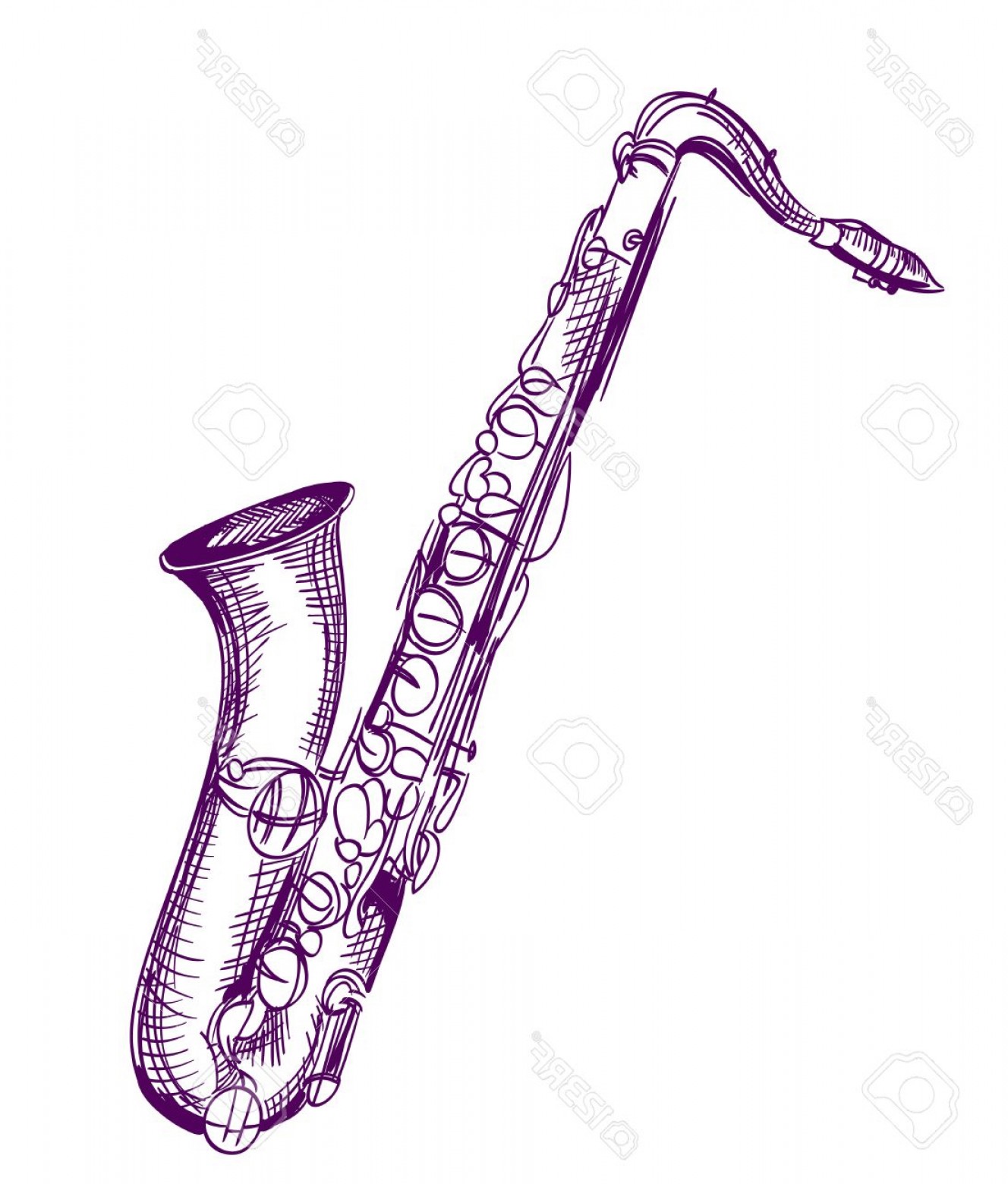 1328x1560 Alto Saxophone Drawing Hand Drawn Classical Alto Saxophone Royalty