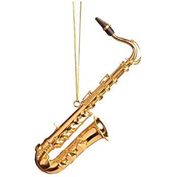 350x350 Gold Tenor Saxophone Ornament Home Kitchen