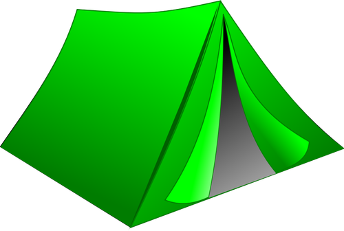 500x336 Green Tent Vector Drawing