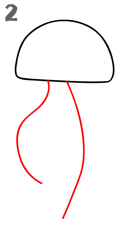 423x735 How To Draw A Jellyfish