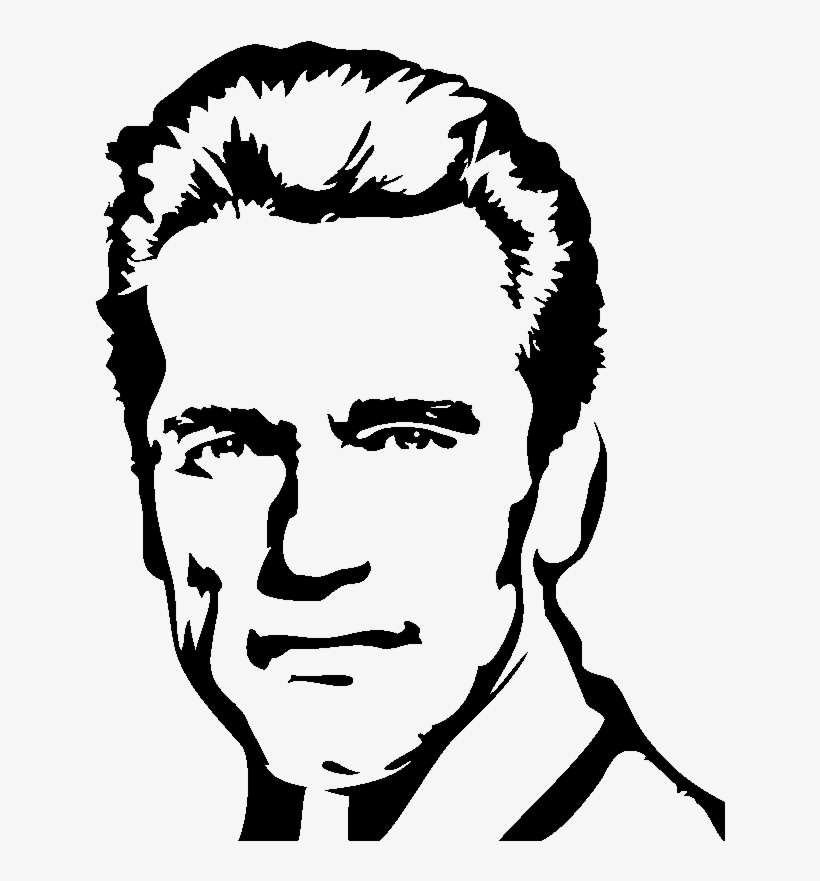 820x881 schwarzenegger the terminator sticker transprent png