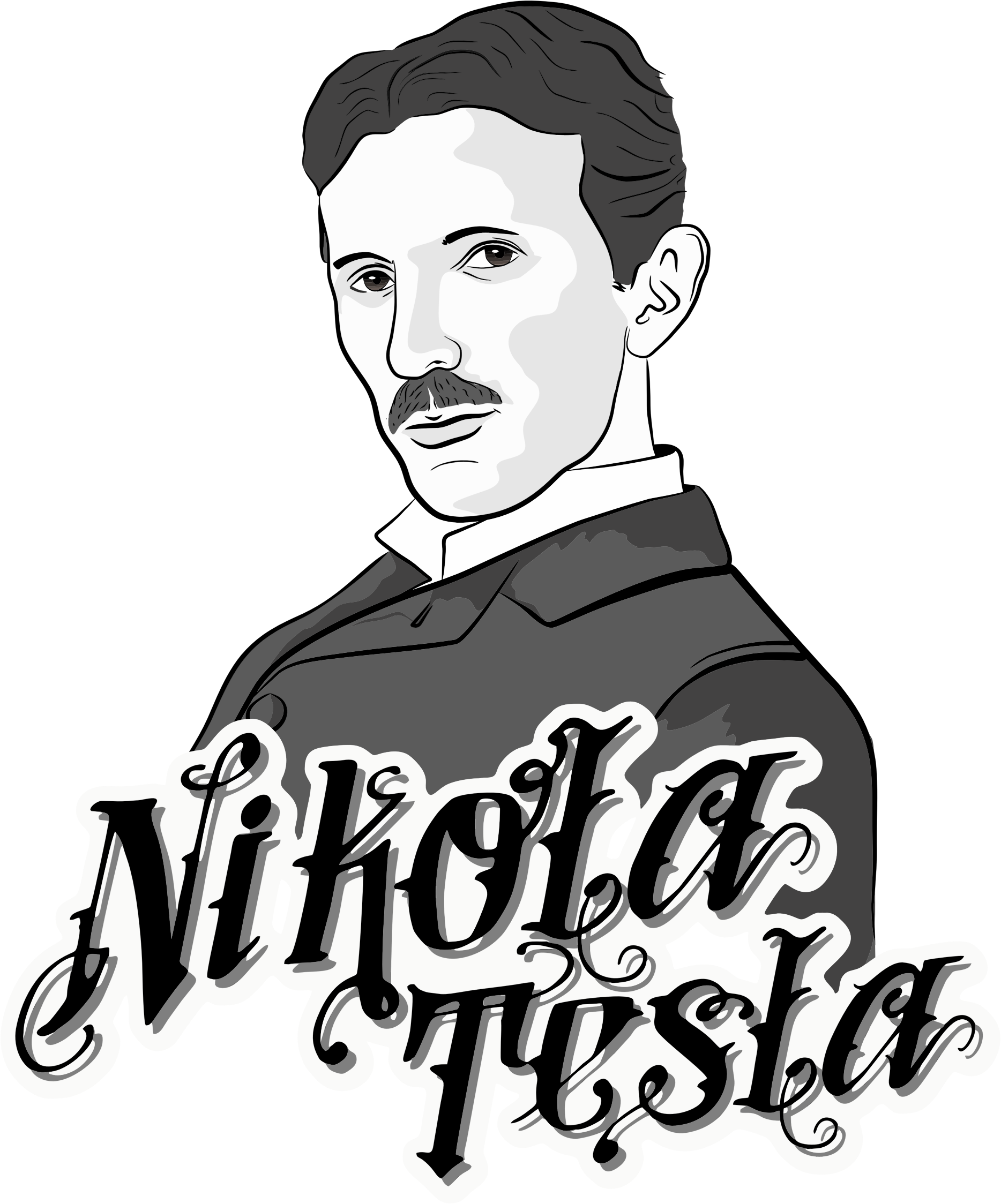 1868x2248 Tesla Drawing Silhouette For Free Download