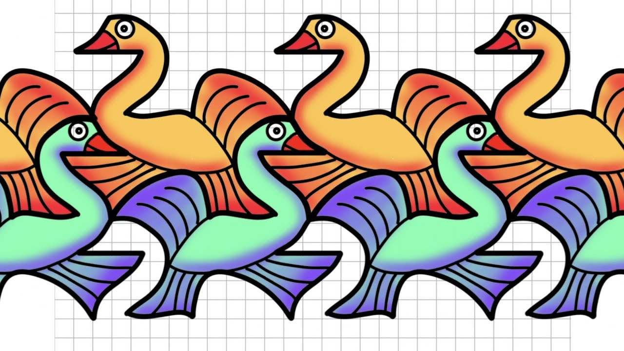 1280x720 drawing ducks tessellation