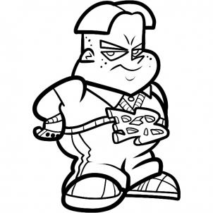 302x302 drawing printout how to draw bling bling boy, johnny test