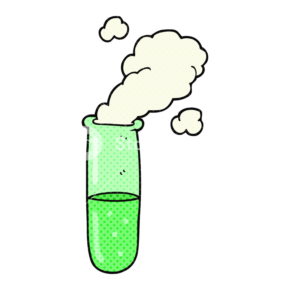 1000x1000 Freehand Drawn Cartoon Science Test Tube Royalty Free Stock Image