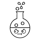 160x160 Line Drawing Cartoon Test Tube Stock Image And Royalty Free