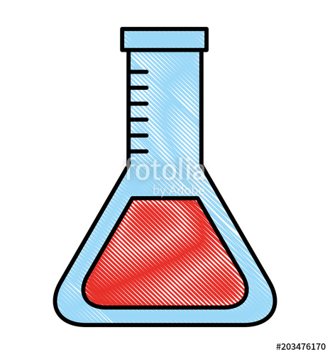 465x500 School Laboratory Test Tube Chemistry Vector Illustration Drawing