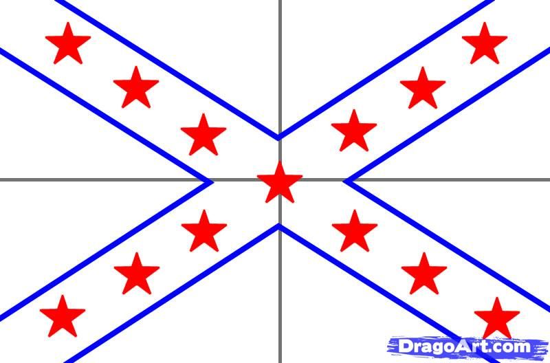 800x528 How To Draw The Confederate Flag Step Confederate Items Flag