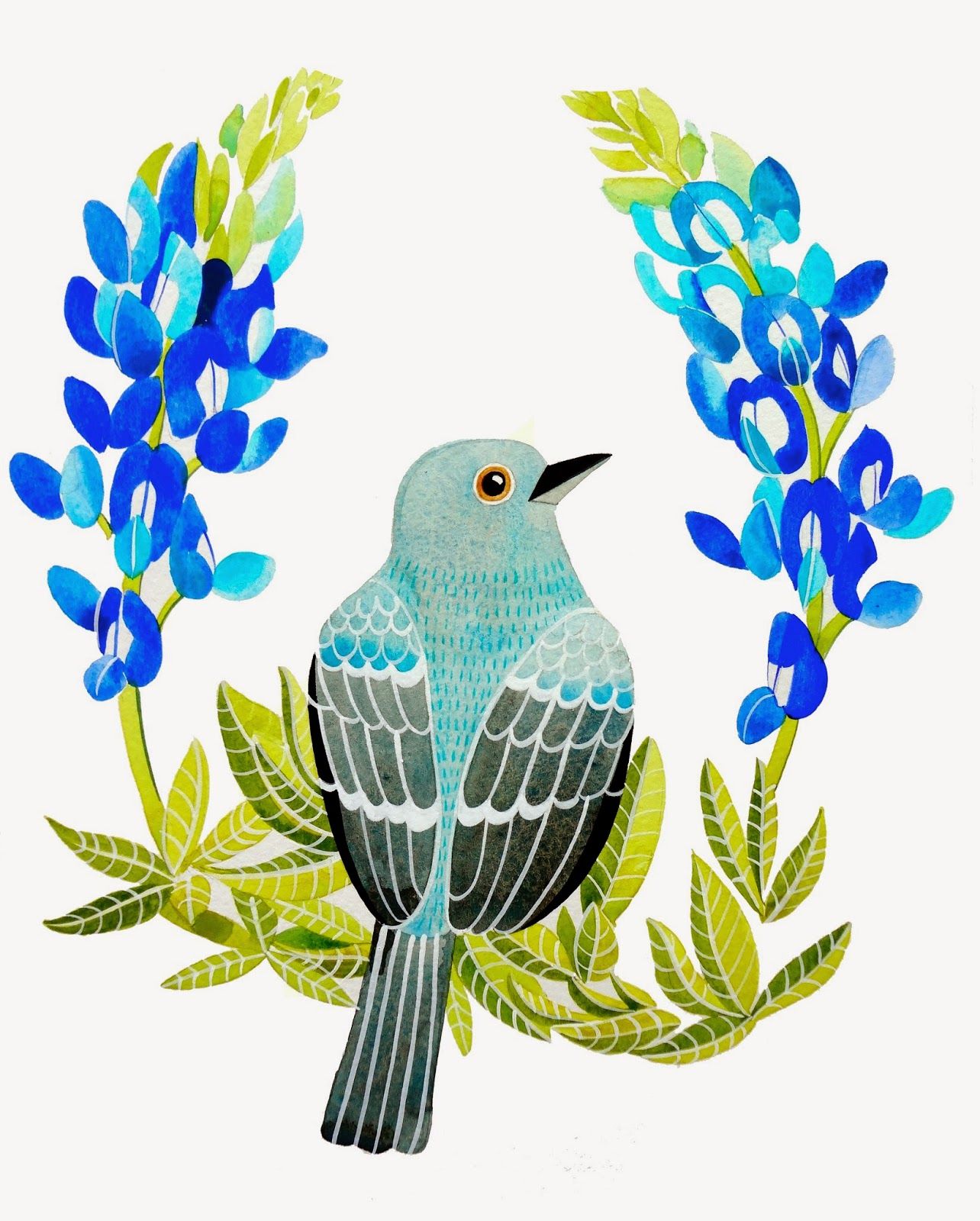 1284x1600 Bluebonnet Drawing Step