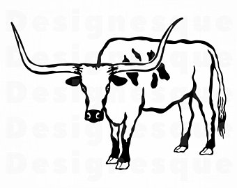 340x270 Longhorn Dxf Etsy