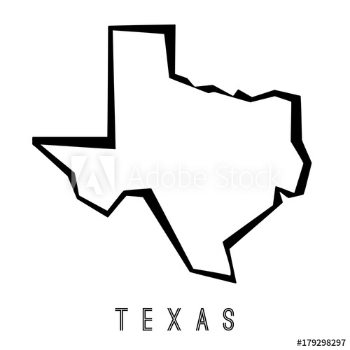 500x500 Texas Geometric Map