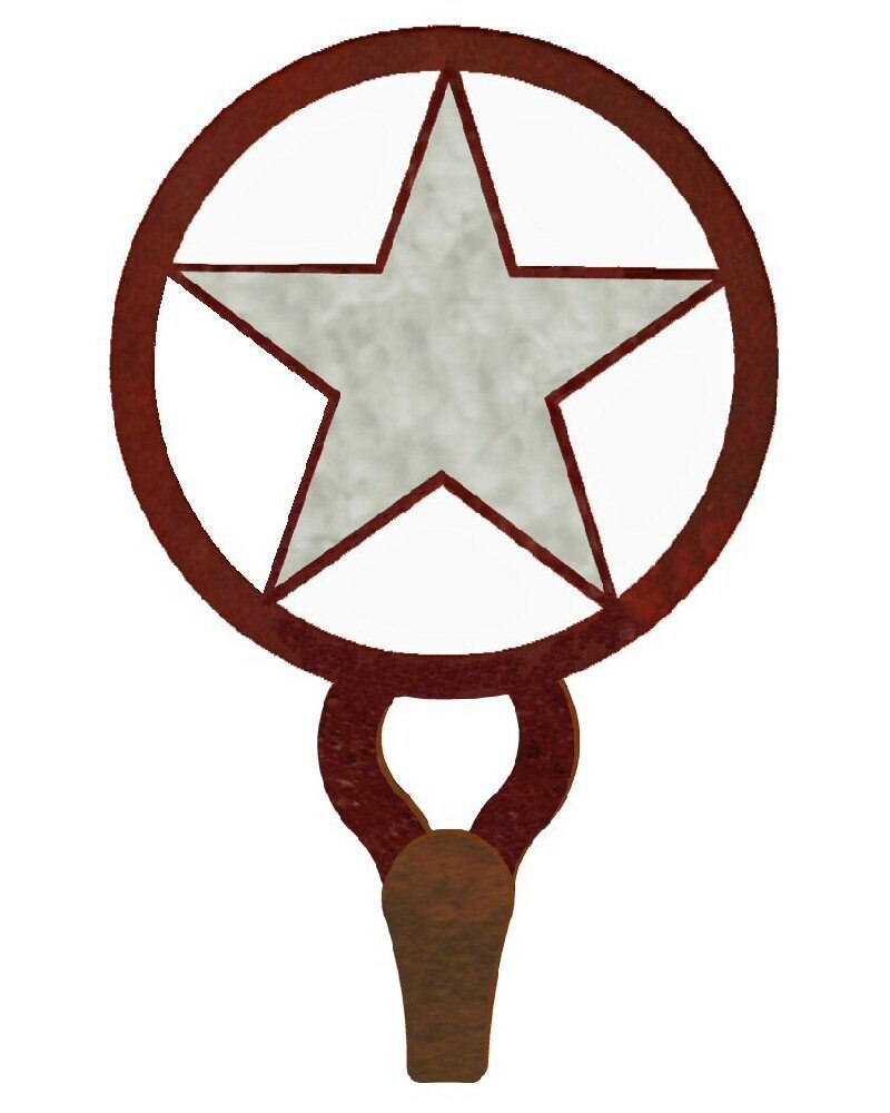 800x1000 Texas Star Burnished Large Single Metal Wall Hook