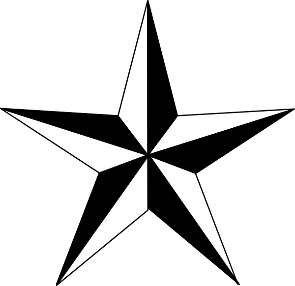 600x582 Texas Star Clip Art